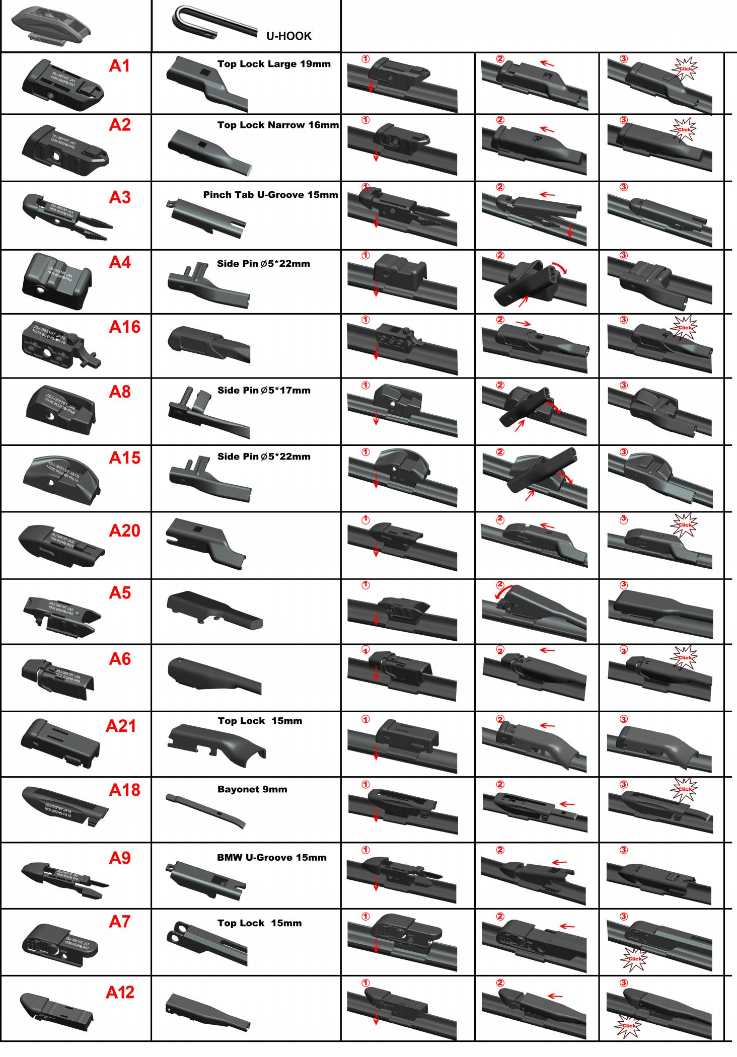 wiper adapters