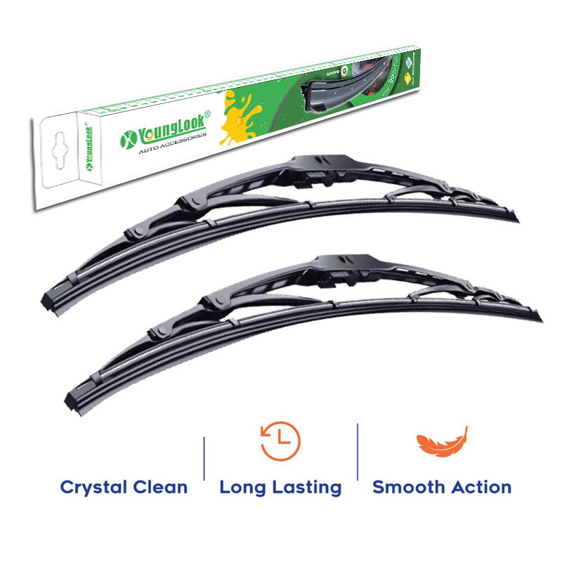 Premium All-Season Beam Windshield Wiper Blades (Set Of 2) - 17 Inch, J-Hook, Teflon Coated