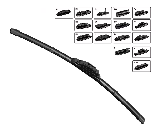 Windshield wiper blade with multi-adapters